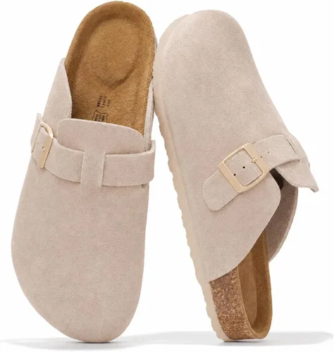 Vista 25 de Zuecos de cuero genuino 100% de grano completo para hombres - Zapatos de Negro
