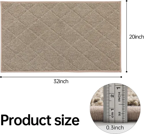 Vista 2 de COSY HOMEER - Alfombra antideslizante para escaleras, para interiores y escalones de madera, para niños y perros, 100 % poliéster, base de Beige