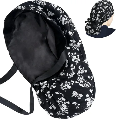 Vista 36 de Scrub Caps for Women Surgical Caps Nurse Hat Functional Ponytail Holder for Long Hair Single or Satin-Lined