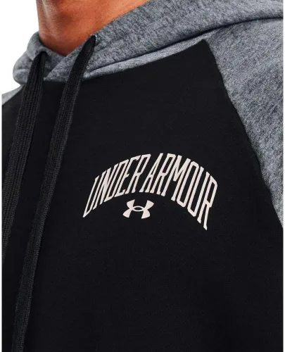 Vista 5 de Under Armour Sudadera con capucha Rival Wordmark Colorblock para hombre