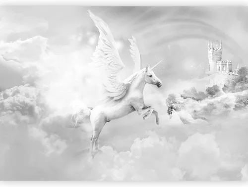 Vista 19 de artgeist Mural Pegaso Unicornio 79x55 pulgadas - Papel pintado no tejido de forro polar Decoración de pared Impresión fotográfica Diseño de imagen