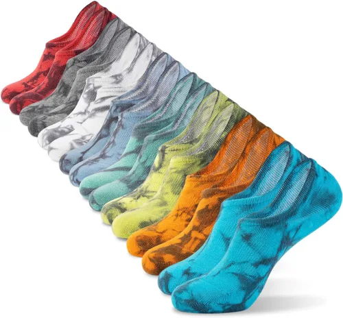 Vista 15 de IDEGG - Calcetines invisibles para hombre de corte bajo, calcetines cortos de tobillo para hombres, calcetines deportivos casuales con agarre A-8