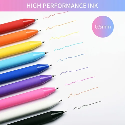 Vista 3 de Bolígrafos de gel retráctiles, 20 colores surtidos