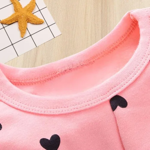 Vista 2 de Conjunto de ropa de bebé para niña, 2 piezas, camisetas y pantalones de manga larga