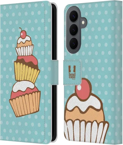 Vista 59 de Head Case Designs Assortment Cupcakes Happiness Leather Wallet Case Compatible with Samsung Galaxy A07 4G Surtido