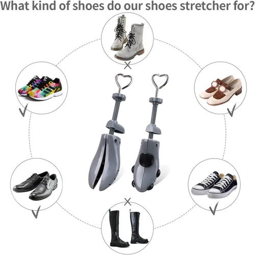 Vista 5 de Parts3A Estirador de zapatos para hombres y mujeres, estirador de botas, ajustable en 4 direcciones para estirar el ancho de la longitud