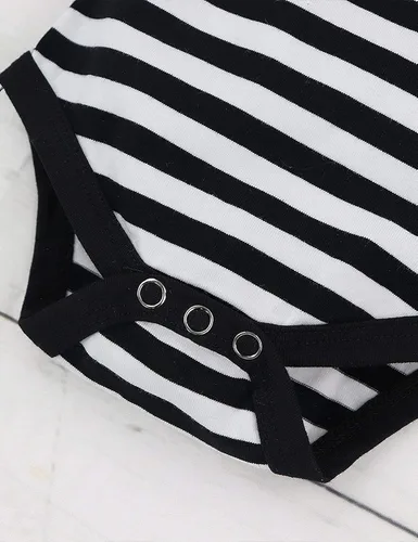 Vista 6 de Ropa de bebé niño, ropa de bebé niño con letras impresas, mameluco con mangas de tatuaje para niño