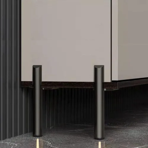 Vista 5 de Patas de muebles de 2 pulgadas, patas negras para mesa de café, patas de muebles de metal de mediados de siglo para sofá, gabinete, otomana, juego