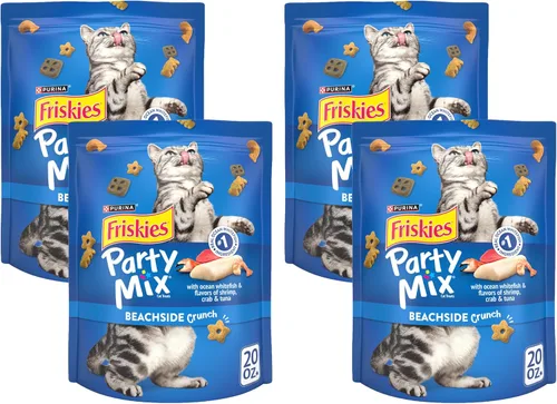 Vista 15 de Purina Friskies Golosinas para gatos, Party Mix Beachside Crunch - (Paquete de 10) Bolsas de 2.1 oz