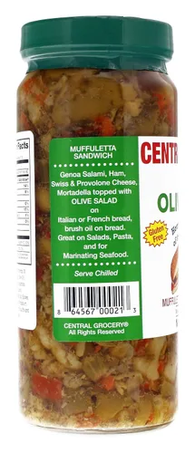 Vista 2 de Central Grocery Ensalada de aceitunas - 16 oz (paquete de 1)