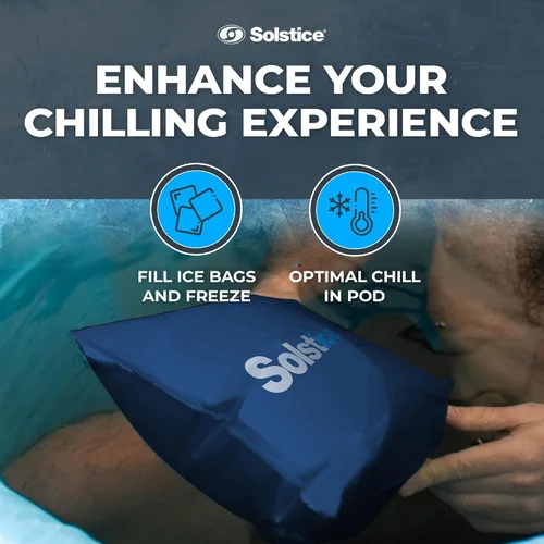 Vista 4 de Solstice Cold Pod - Bañera de hielo de 84.5 galones con tapa grande y bolsa de transporte Vaina fría