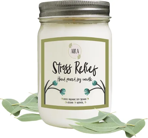 Vista 31 de Aira Velas de Soja - Orgánicas, Kosher, Veganas, en Frasco Mason con Mezclas de Aceites Esenciales de Grado Terapéutico - Cera de Vela de Soja 100%
