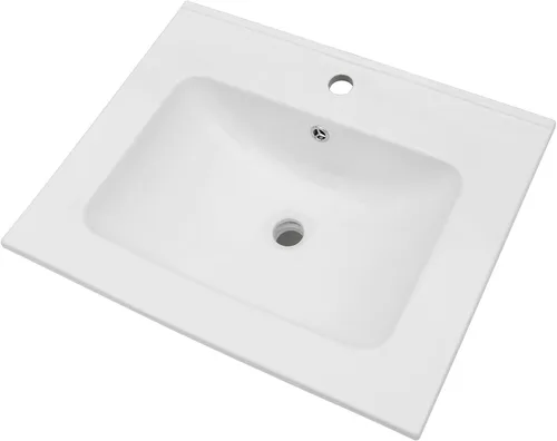 Vista 24 de Lordear Fregadero de baño de 18 x 12 pulgadas para empotrar bajo encimera, fregaderos de tocador rectangulares de cerámica de porcelana blanca pura