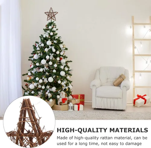Vista 4 de NUOBESTY - Decoración para árbol de Navidad, diseño de estrella