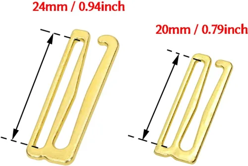 Vista 2 de Tupalizy Ganchos de metal para brasier para coser bikini halter tops traje de baño, lencería, traje de baño, diapositivas de ajuste, 60