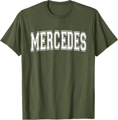 Vista 78 de MERCEDES TX TEXAS USA - Camiseta deportiva vintage estilo Varsity, Negro, S