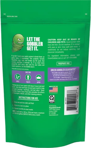 Vista 2 de Green Gobbler Paquetes para resolver problemas sépticos – Suministro para 6 Meses (App recordatoria de Green Gobbler)