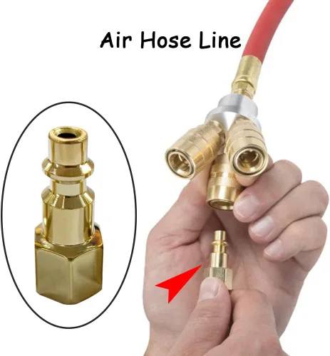 Vista 3 de Uenede - Kit de enchufe de conexión rápida de manguera de aire industrial NPT de 1/4 de pulgada, 10