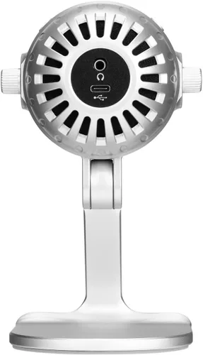 Vista 4 de Saramonic SmartMic MTV500 Micrófono de estudio USB de escritorio con diafragma grande de varios patrones con salida de auriculares