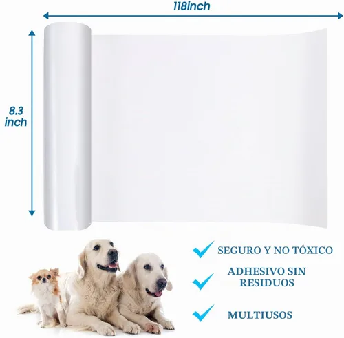 Vista 5 de Protector de puerta contra arañazos de perros, protector de garra de puerta flexible transparente y resistente, protector antiarañazos para muebles