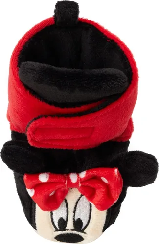 Vista 5 de Disney Botines Minnie Mouse para bebés y niñas, calcetines de vellón suave (recién nacidobebé)