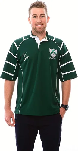 Vista 2 de Camiseta de rugby de manga corta con escudo de trébol transpirable de Irlanda