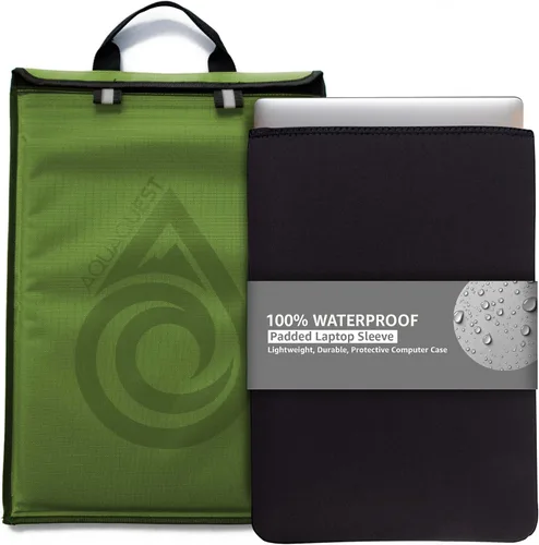 Vista 7 de Aqua Quest Storm - Funda protectora para laptop, 100% impermeable, ligera, duradera, acolchada, bolsa protectora para computadora, 11 pulgadas, Negro