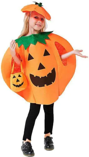 Vista 5 de Disfraces de Halloween, 7 piezas, disfraz de calabaza para niños y adultos, disfraz de calabaza para adultos y niños, ropa de fiesta de cosplay