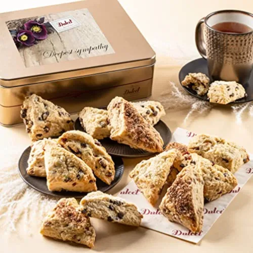 Vista 11 de Dulcet Gift Baskets Artesano Scone - Lata de regalo para el día del padre, pasteles gourmet para papá, abuelo, novio o compañero de trabajo.