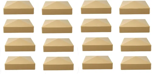 Vista 8 de Tapa para poste de valla de vinilo piramidal de plástico de 5 x 5 (5.000 in x 5.000 in), color negro o blanco, múltiples cantidades para postes