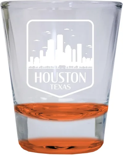 Vista 4 de Blue Ridge Georgia Design C Souvenir - Vaso de chupito redondo de 2 onzas, paquete de 4 unidades, multicolor