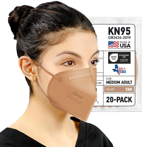Vista 15 de AccuMed BNX KN95 Face Masks Made in USA (Adult Large, Adult Medium, Kids Small) (Earloop) (Model: E95/E95M/E95S)