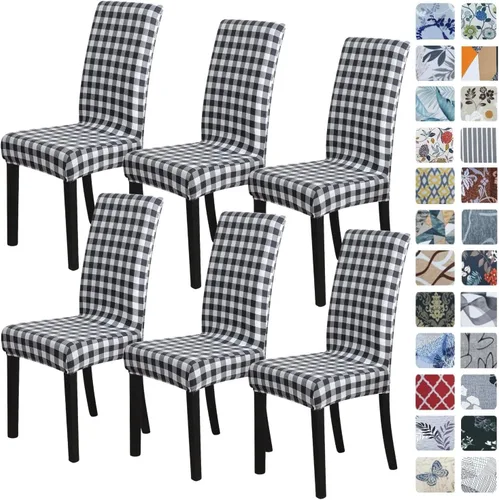 Vista 61 de SPRINGRICO Juego de 4 fundas para sillas de comedor, fundas elásticas para sillas de comedor, de elastano lavables, fundas para sillas Parsons
