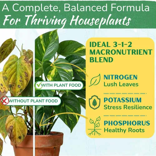 Vista 2 de Abono para Plantas de Interior de Houseplant Resource Center - Fertilizante Líquido Orgánico para Pothos, Lirio de Paz, Monstera, Cactus y Más - 8 oz