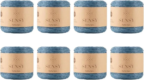 Vista 39 de Sensy Premium - Hilo de rafia multicolor (185 yardas, 100% papel, 400)