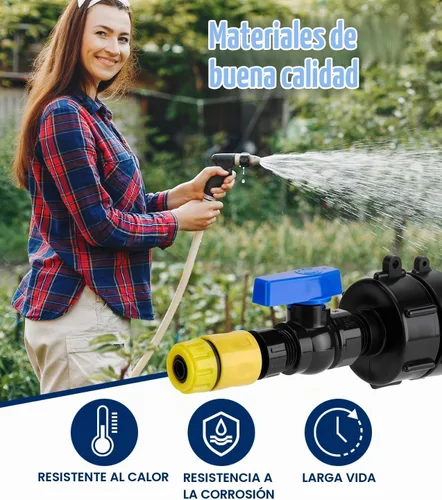 Vista 5 de Adaptador de tanque IBC de 3 tamaños, 2.44" fino, 2" fino, 2" fino, 2