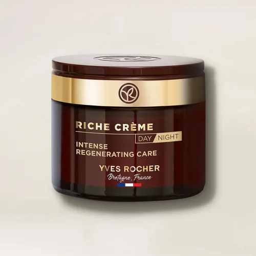 Vista 8 de Yves Rocher Crema hidratante facial Riche Crème Envejecimiento y piel madura, Crema de día y noche con aceites preciosos, para piel madura + piel