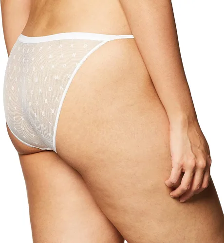 Vista 3 de DKNY Bragas de bikini de malla con monograma para mujer
