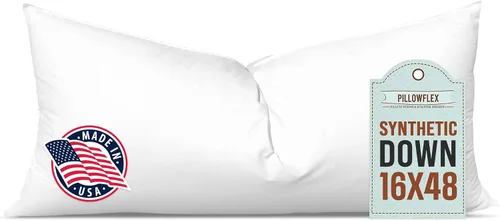 Vista 34 de Pillowflex Juego de 2 rellenos de almohada sintéticos de plumón alternativo para fundas (12 x 24 pulgadas)