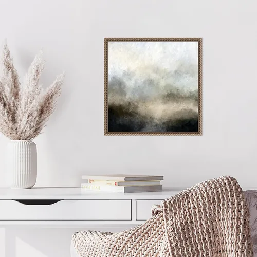 Vista 5 de Amanti Art Dan Hobday - Lienzo enmarcado para pared, 16 x 16 pulgadas, niebla de lago por Dan Hobday, lienzo enmarcado para pared, arte abstracto
