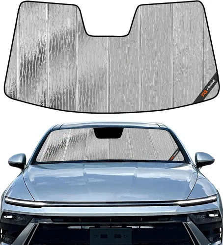 Vista 11 de Pigenius Parasol para parabrisas para Hyundai Sonata 2011-2014, Sonata Hybrid/Hybrid Limited 2015 - Salvaguarda Gris (salvaguarda)