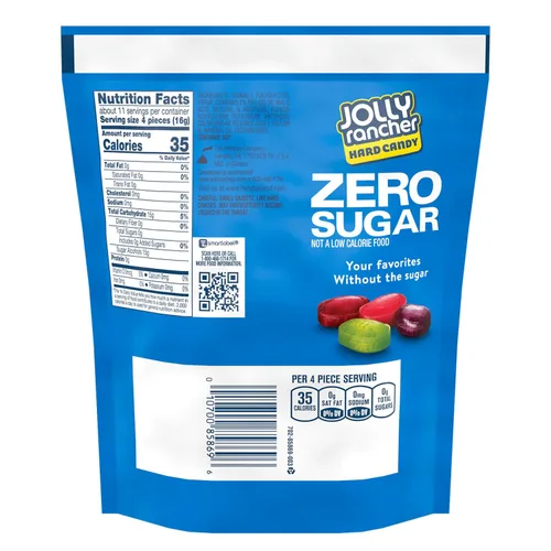 Vista 2 de JOLLY RANCHER Bolsa de dulces duros con sabor a fruta variada Zero Sugar, 6.1 onzas