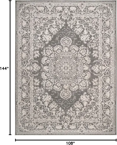 Vista 52 de SAFAVIEH - Alfombra decorativa de la colección Reflection - 2'3" x 3', color beige y crema, no desprende pelusa y fácil de limpiar, ideal
