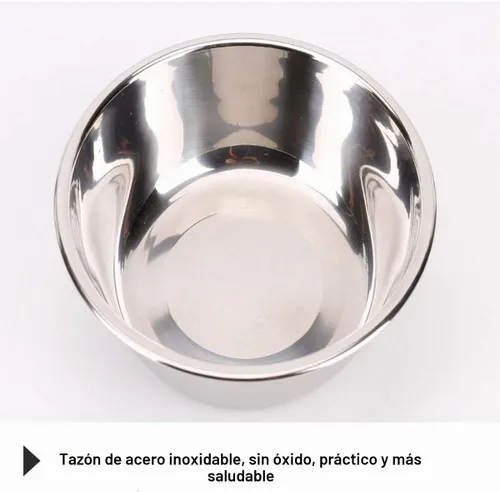 Vista 4 de Tineer Cuenco de acero inoxidable para mascotas de alimentación lenta para Blanco