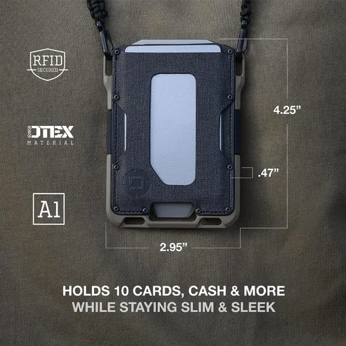 Vista 4 de Dango - Cartera M1 Maverick de aluminio mecanizado CNC, bloqueo RFID, fabricada en Estados Unidos