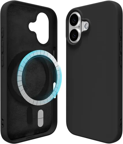 Vista 117 de oakxco Funda de silicona para iPhone 12 Pro Max, magnética, compatible con carga inalámbrica Magsafe, cubierta protectora de goma suave y delgada