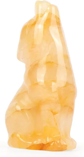 Vista 8 de Artistone Estatua de lobo de obsidiana negra de 2 pulgadas, adorno para decoración del hogar, escultura de animales de cristal curativo con caja