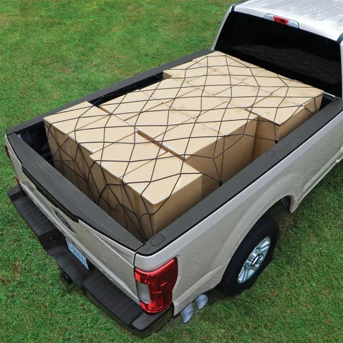 Vista 2 de Rightline Gear - Red de carga resistente a la intemperie para cama de camión, 5 por 6 pies