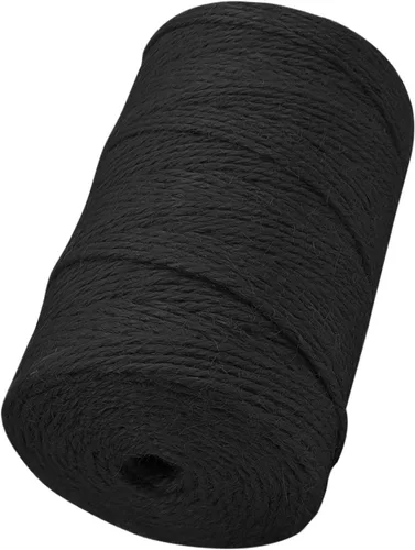 Vista 46 de Cuerda de yute natural de 0.079 pulgadas y 328 pies para manualidades, cuerda de yute de colores de 3 capas para envoltura de regalos, jardinería