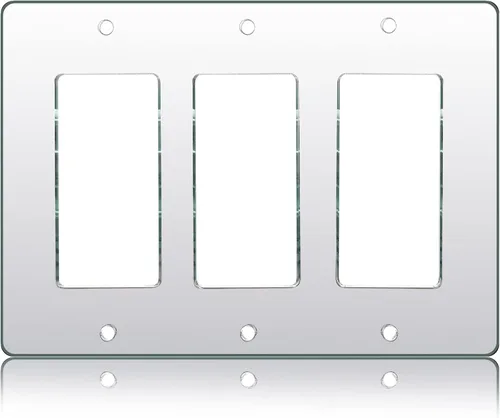 Vista 8 de Placa de pared con espejo plateado para interruptor de luz, placa de pared acrílica duradera, placa de pared decorativa de una sola pandilla